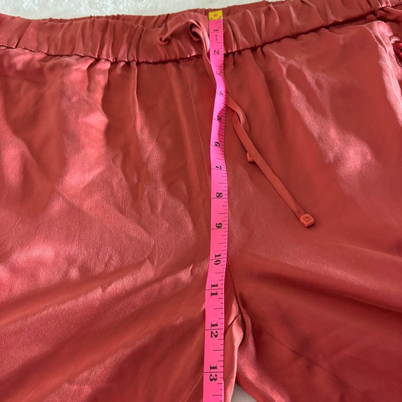 Blanc Noir Chelsea Silk Wide Leg Cargo Pant, Cranberry size Large - Picture 13 of 16